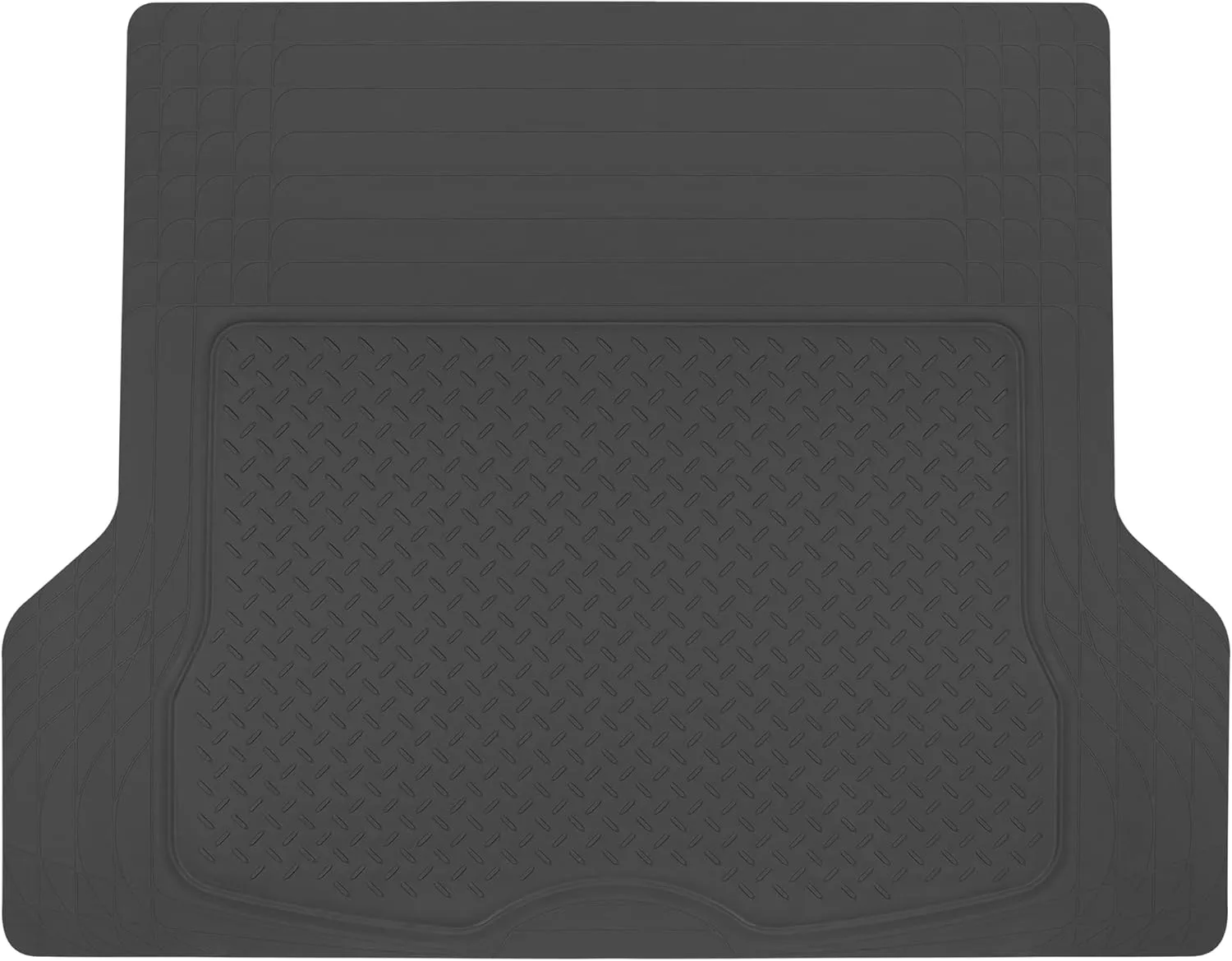 BDK Heavy Duty Rubber Cargo Mat Liner - All-Weather Trunk Protection, Trim-to-Fit Design for Cars, SUVs, Vans & Trucks - Non-Slip, Waterproof, Durable Cargo Floor Liner - 54" x 43.5" x 0.25" - Black