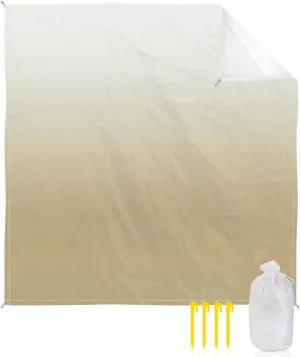 Beach Blanket Sandproof, Farm Yellow Gradient Waterproof Beach Mat Lightweight Quick Drying Picnic Blanket Beach Essentials for Travel Camping Hiking 108x84in