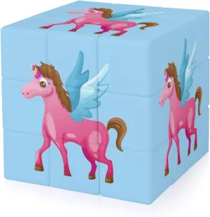 Beautiful Unicorrn Funny 3x3x3 Cube Smooth Lightweight Puzzle for Adult Graphic Printing Travel