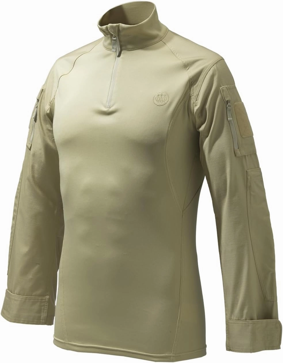 Beretta Stryker Combat Shirt | Half-Zip Tactical Shirt for Men | Nylon Cotton Ripstop Sleeves | Wicking Men's Long Sleeve