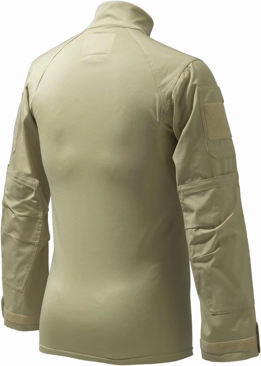 Beretta Stryker Combat Shirt | Half-Zip Tactical Shirt for Men | Nylon Cotton Ripstop Sleeves | Wicking Men's Long Sleeve