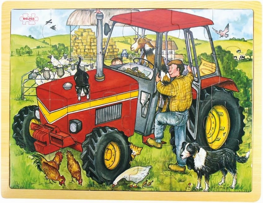 Bigjigs Toys Tray Puzzle Tractor