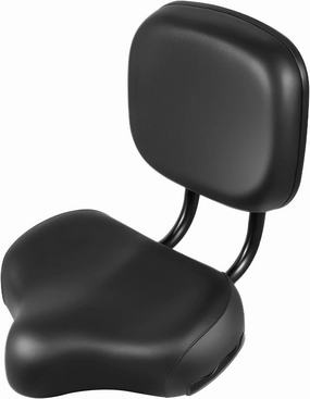 Bike Seat with Backrest,Universal Tricycle/Electric Vehicle PU Pad Cushion with Back Rest,Oversize Comfort Saddle for Most Bicycles