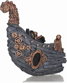 biOrb Shipwreck Sculpture, Ceramic Resin Centerpiece for Freshwater and Marine Aquariums