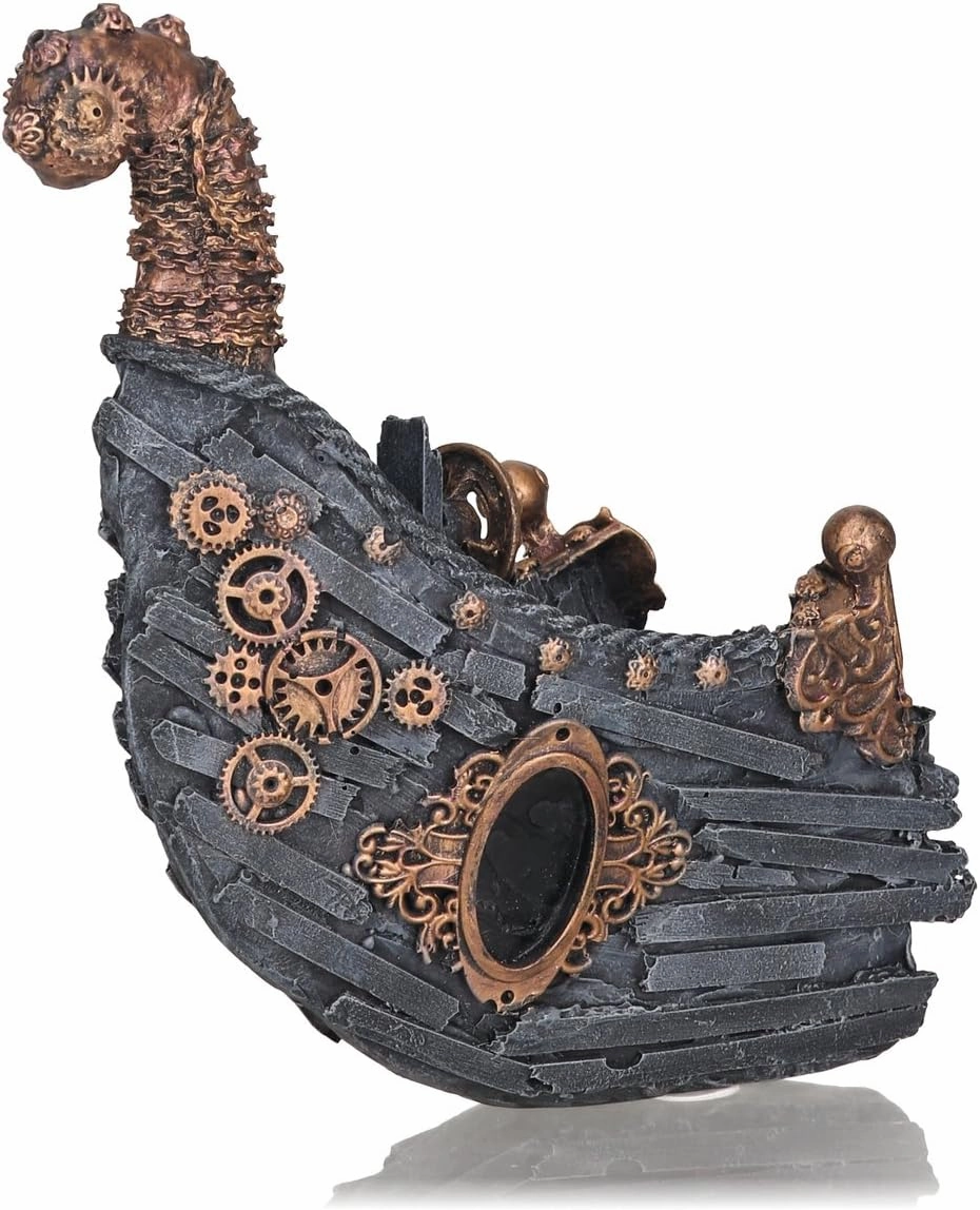 biOrb Shipwreck Sculpture, Ceramic Resin Centerpiece for Freshwater and Marine Aquariums