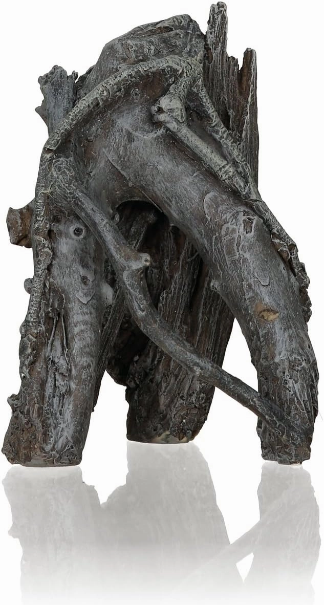 biOrb Small Amazonas Root Sculpture, Ceramic Resin Centerpiece for Freshwater and Marine Aquariums, Gray