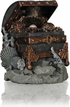 biOrb Treasure Chest Sculpture, Ceramic Resin Centerpiece for Freshwater and Marine Aquariums