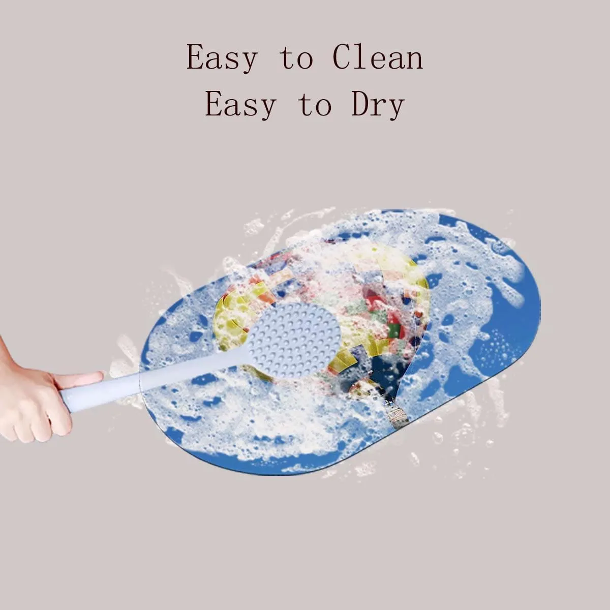 Blue Water Absorbent Mat Nostalgic Hot Air Balloons in Sky Flying Journey Nonslip Super Absorbent Quick-Dry Diatom Mud Bathroom Mats Colorful 19.7x31.5 Inches
