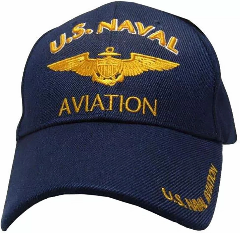 Blue US Navy Naval Aviation Hat Ball Cap Naval Veteran Military Licensed (Officially Licensed by The US Navy)