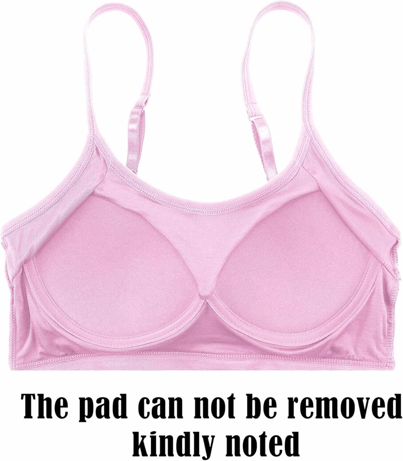 Blulu Mini Camisole Bra Wireless Padded Bra with Adjustable Straps for Women Girls