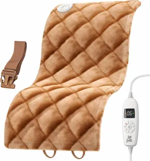 BOB AND BRAD Weighted Heating Pad, Far Infrared Heating Pad with Adjustable Belt, Dry/Moist Heat, Deeper Muscle Relief, FSA HSA Eligible, 12"x24"