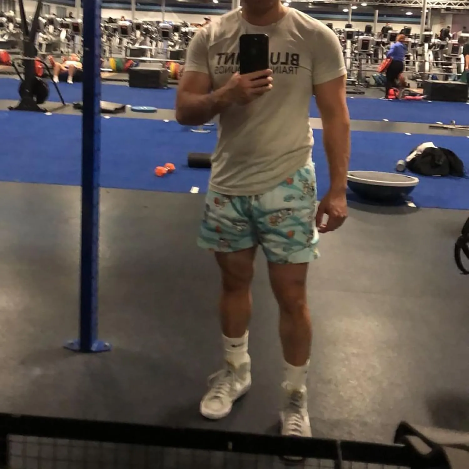 BOOMLEMON Mens Mesh Graphic Print Shorts Casual Fashion Cool Shorts Retro Active Gym Streetwear Short Pants