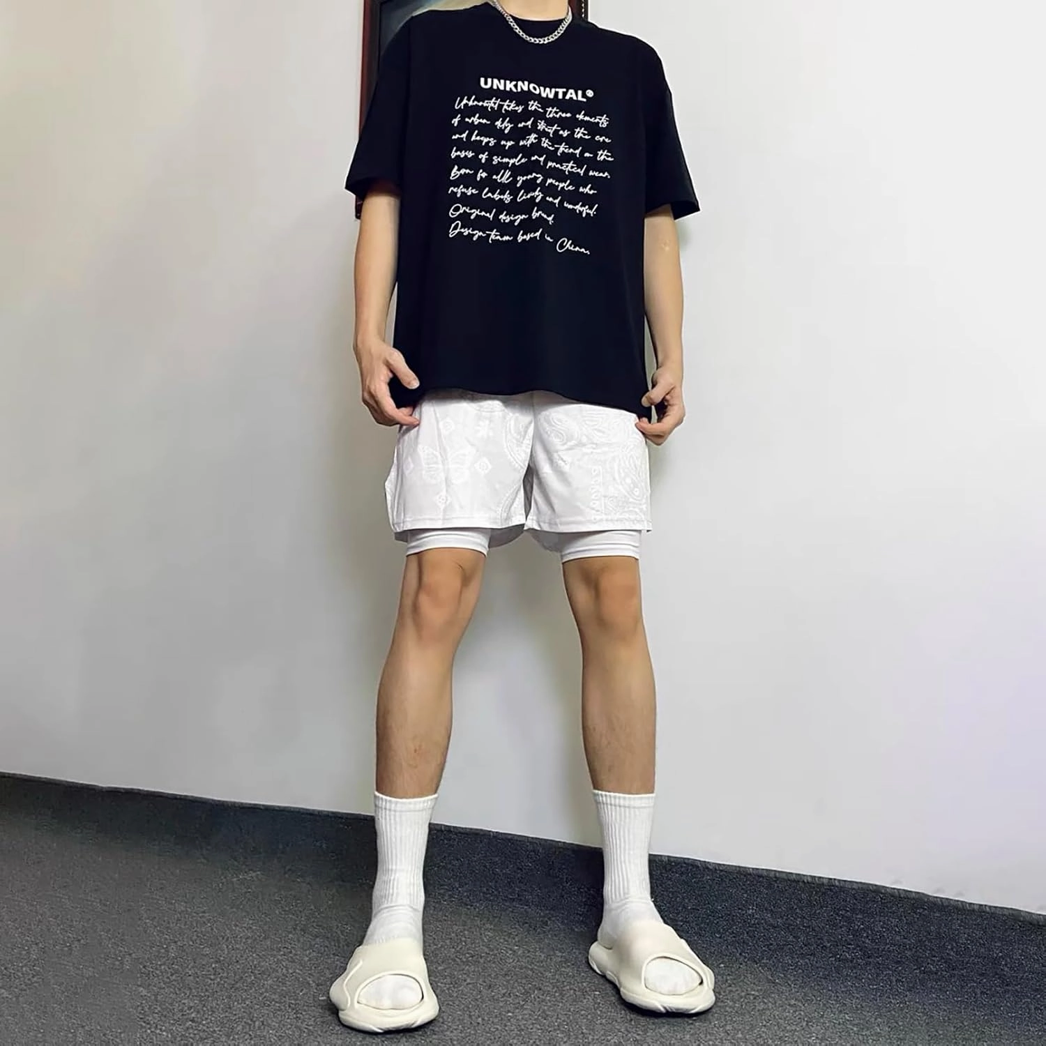 BOOMLEMON Mens Paisley Shorts Mesh Graphic Print Retro Casual Shorts Athletic Gym Basketball Running Short Pants