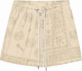 BOOMLEMON Mens Paisley Shorts Mesh Graphic Print Retro Casual Shorts Athletic Gym Basketball Running Short Pants