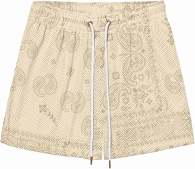 BOOMLEMON Mens Paisley Shorts Mesh Graphic Print Retro Casual Shorts Athletic Gym Basketball Running Short Pants