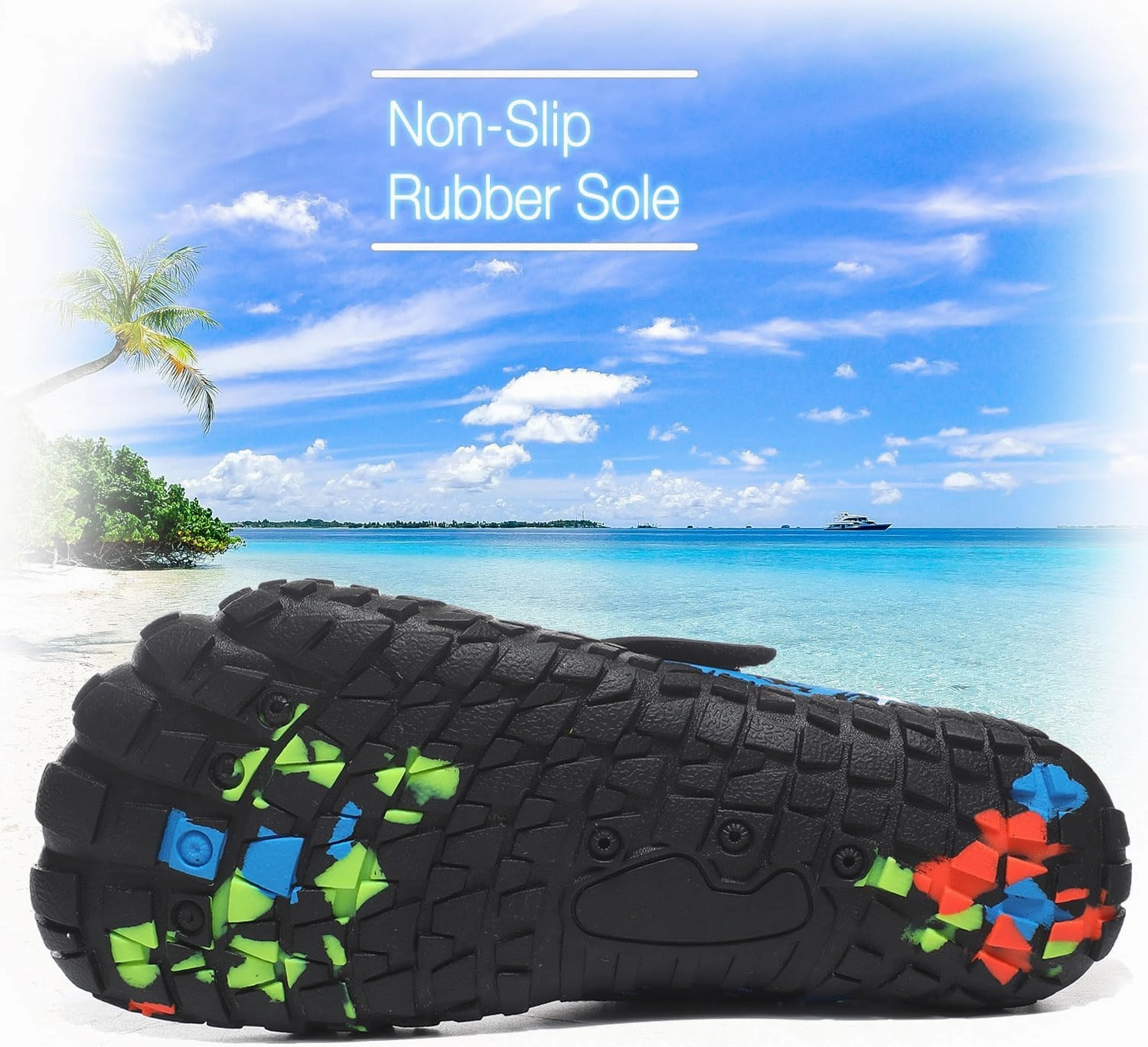 Boys Girls Water Shoes Kids Lightweight Aqua Socks Barefoot Quick Dry Hiking Walking Sneakers Slip On Sandals for Beach Pool Swim (Little Kid/Big Kid)