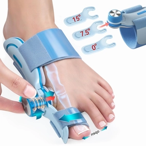 Bunion Corrector for Women Men, Adjustable Knob Double Correction Separator for Big Toe Relief Bunion Splints Hammer Toe Straightener with Silicone Pad Comfortable Effective