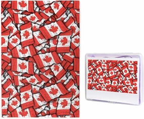 Canadian Flag Puzzles 1000 Pieces Personalized Jigsaw Puzzles for Adults Personalized Picture with Storage Bag Puzzle Wooden Photos Puzzle for Family Home Decor (19.7" x 29.5")