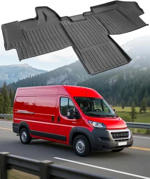 Car Floor Mat for Dodge Ram Promaster: Custom Fit TPE Protection - All Weather Accessories for 2018 2019 2020 2021 2022 2023 2024 2025 Promaster Van 1500 2500 3500 Model
