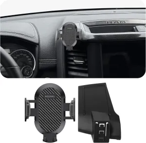 Car Phone Holder Fits for Dodge RAM 1500 2500 3500 (5 and 8.4 inch Screen) 2019-2024 Accessories,Thick Cases Friendly,Cell Phone Mount for 4.7-7 in Phones,360 Degree Rotation,Easy to Install