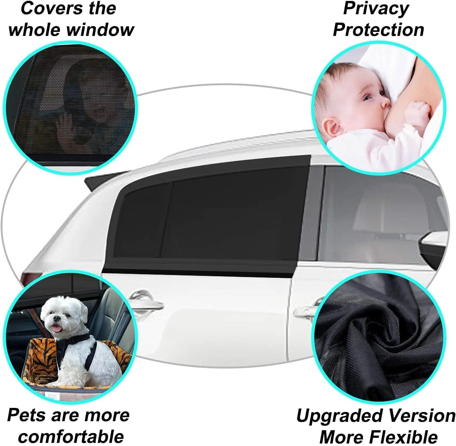 Car Side Window Sunshades for Mazda BIANTE, Sun Protection Sunshade Removable Car Sun Shade Set Window Screens Car Accessories,F Set of 4