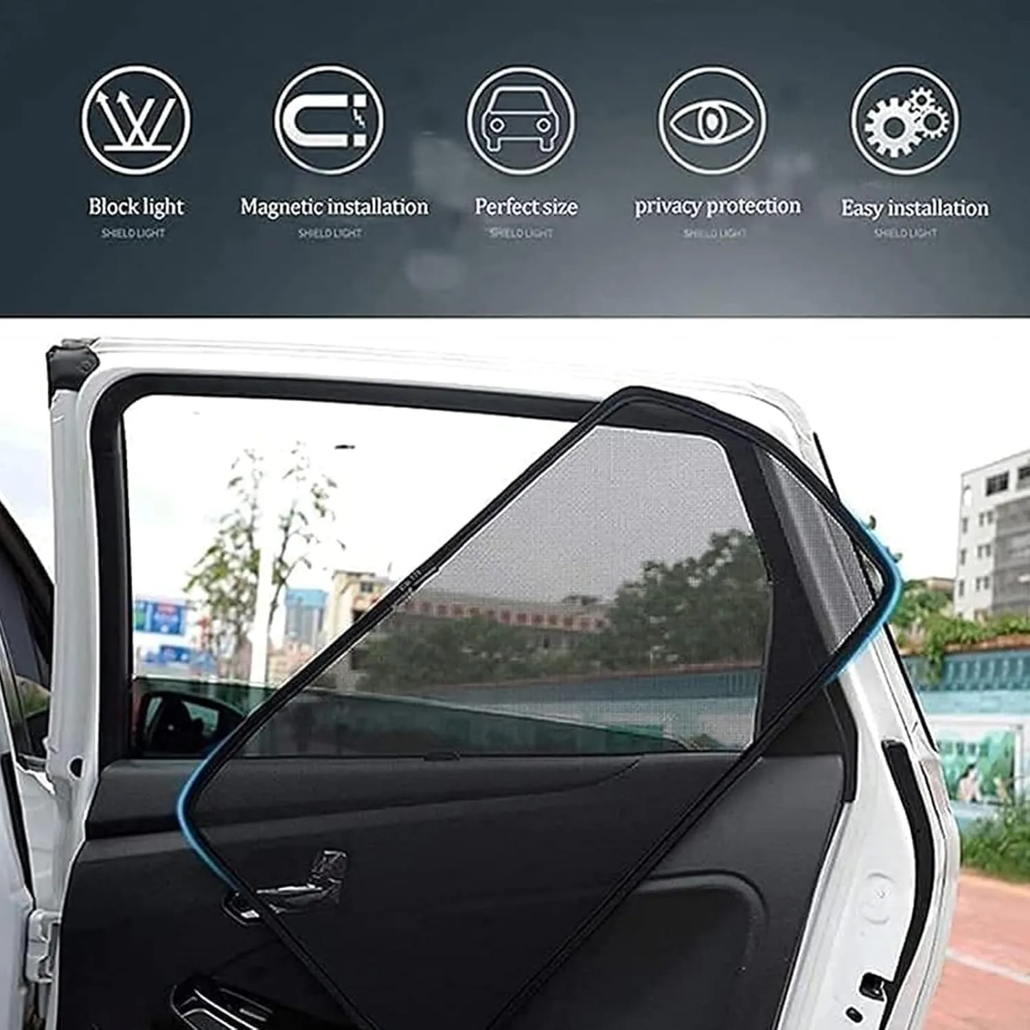 Car Side Window Sunshades for Mazda BIANTE, Sun Protection Sunshade Removable Car Sun Shade Set Window Screens Car Accessories,F Set of 4