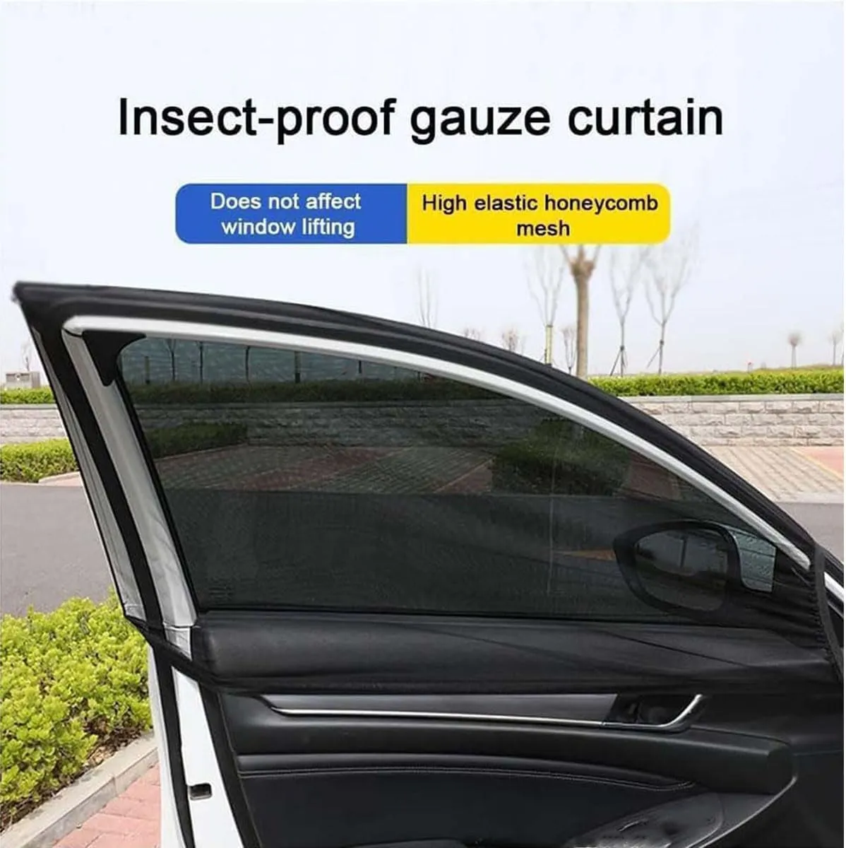 Car Window Shades for Buick Excelle GT 2014-2024, Mesh Car Window Sun Blocker Durable Breathable Front Rear Side Sun Shield Accessories,B/Rear-Window