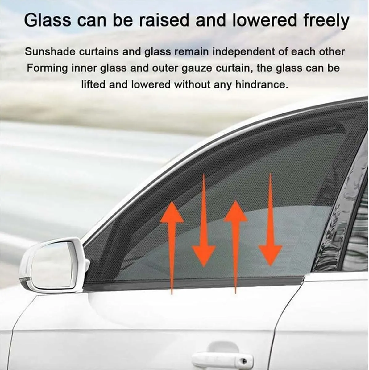 Car Window Shades for Buick Excelle GT 2014-2024, Mesh Car Window Sun Blocker Durable Breathable Front Rear Side Sun Shield Accessories,B/Rear-Window