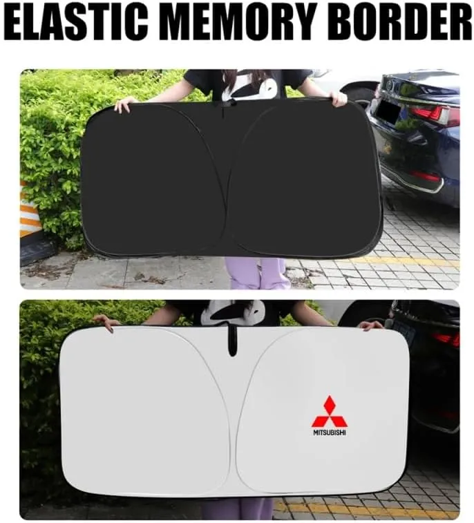 Car Windshield Sunshade for Mitsubishi Attrage 2019-2023, Block UV Rays Sun Visor Protector, Front Window Sunshades, Windscreen Sunshade,A 140CM