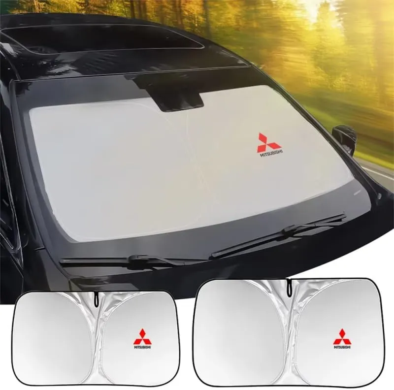 Car Windshield Sunshade for Mitsubishi Colt 3-Door 2008-2012, Block UV Rays Sun Visor Protector, Front Window Sunshades, Windscreen Sunshade,B 145CM