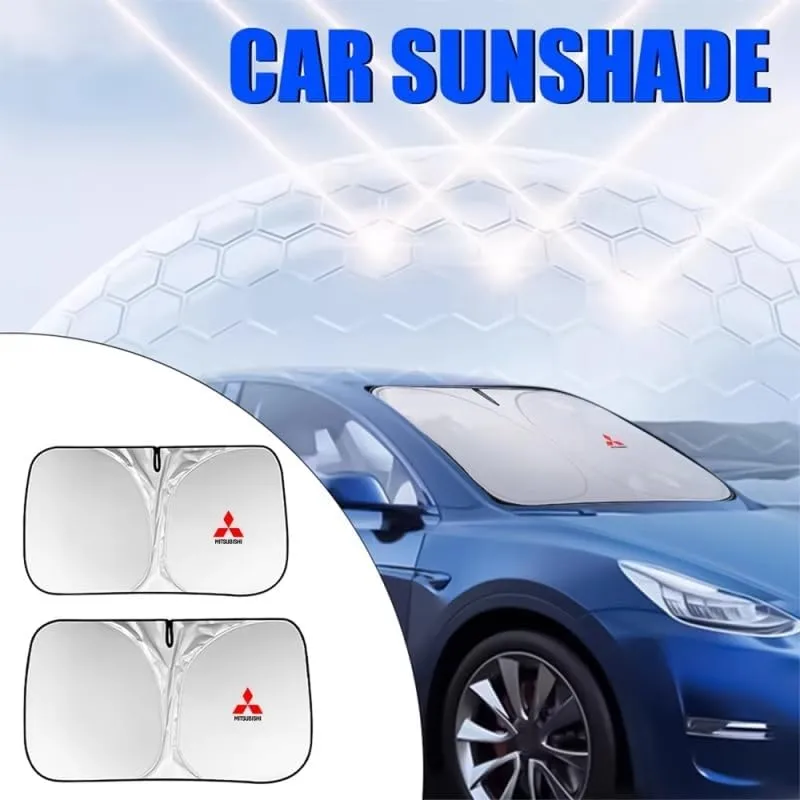 Car Windshield Sunshade for Mitsubishi Colt 3-Door 2008-2012, Block UV Rays Sun Visor Protector, Front Window Sunshades, Windscreen Sunshade,B 145CM