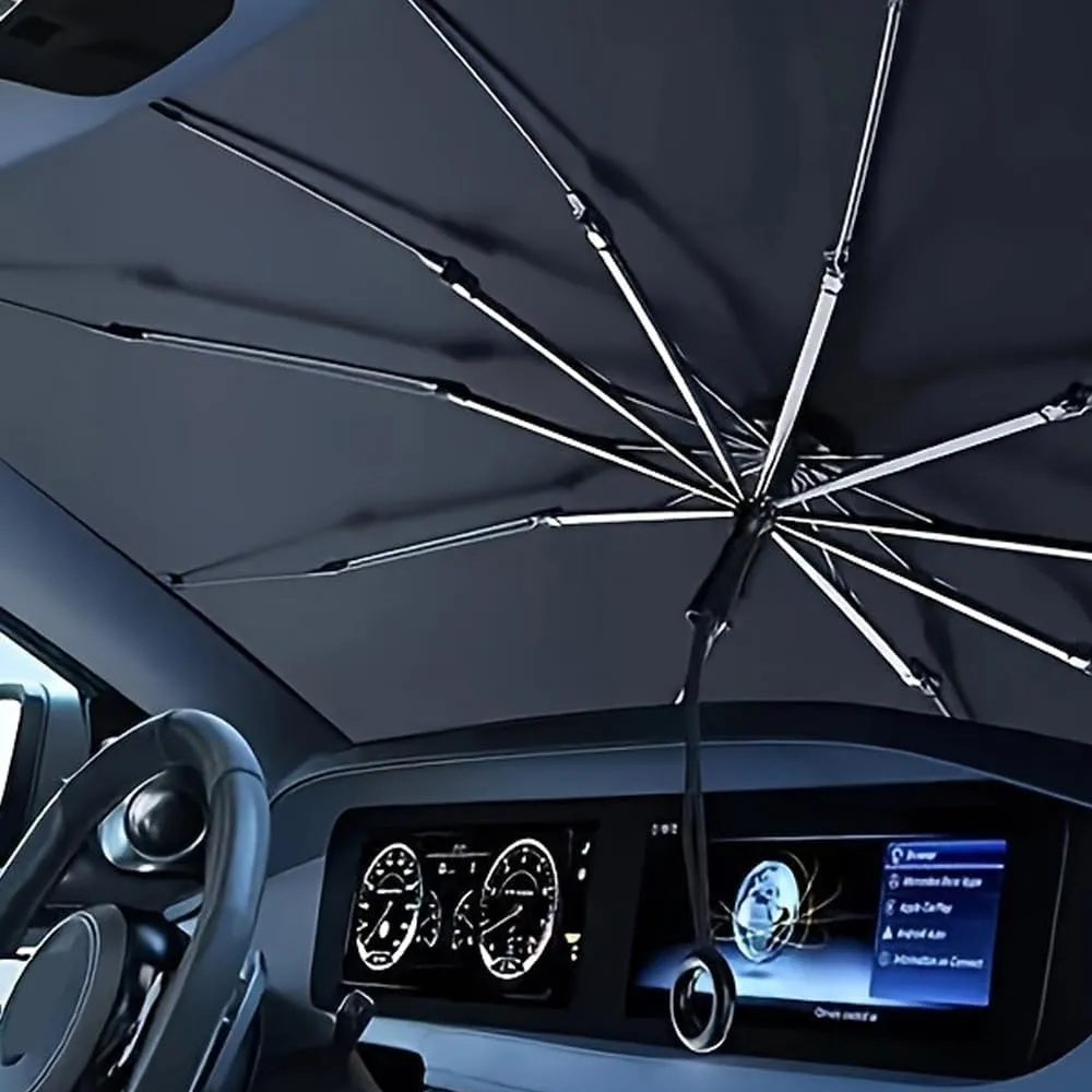 Car Windshield Sunshade Umbrella for Maxus e-Deliver 3/e-Deliver 5/e-Terron 9/Euniq 5/Euniq 6/Euniq 7,Foldable Car Windshield Sun Shade Cover UV Protection Prevent Scratching,70cm X 130cm