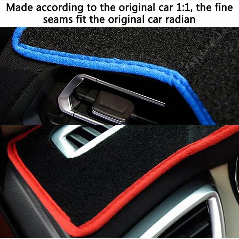 Car Dashboard Cover for Ravon Nexia R3 2015-2020 Dashmat Dashboard Cover Mat Pad Dash Blackout Mat Carpet Car Accessories(Flannel All Black)