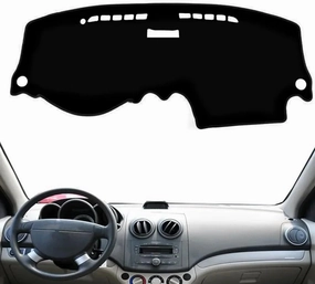 Car Dashboard Cover for Ravon Nexia R3 2015-2020 Dashmat Dashboard Cover Mat Pad Dash Blackout Mat Carpet Car Accessories(Flannel All Black)
