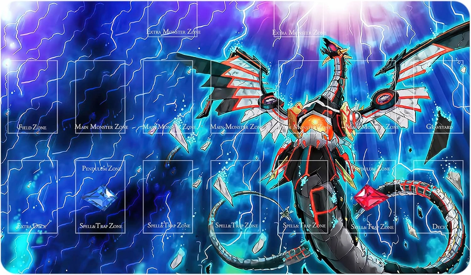 Card Rubber Mat Duel Mat Gaming Competition Pad Mat Card Binder Deck 23.6x13.7in (Infinite Impermanence)