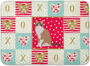 Caroline's Treasures CK5792RUG Snowshoe #2 Cat Love Machine Washable Memory Foam Mat, Bathroom Rug, Non-Slip Bath Mat, Durable Thick Washable Rugs for Kitchen, Bathroom Quick Dry, Decorative Artwork,