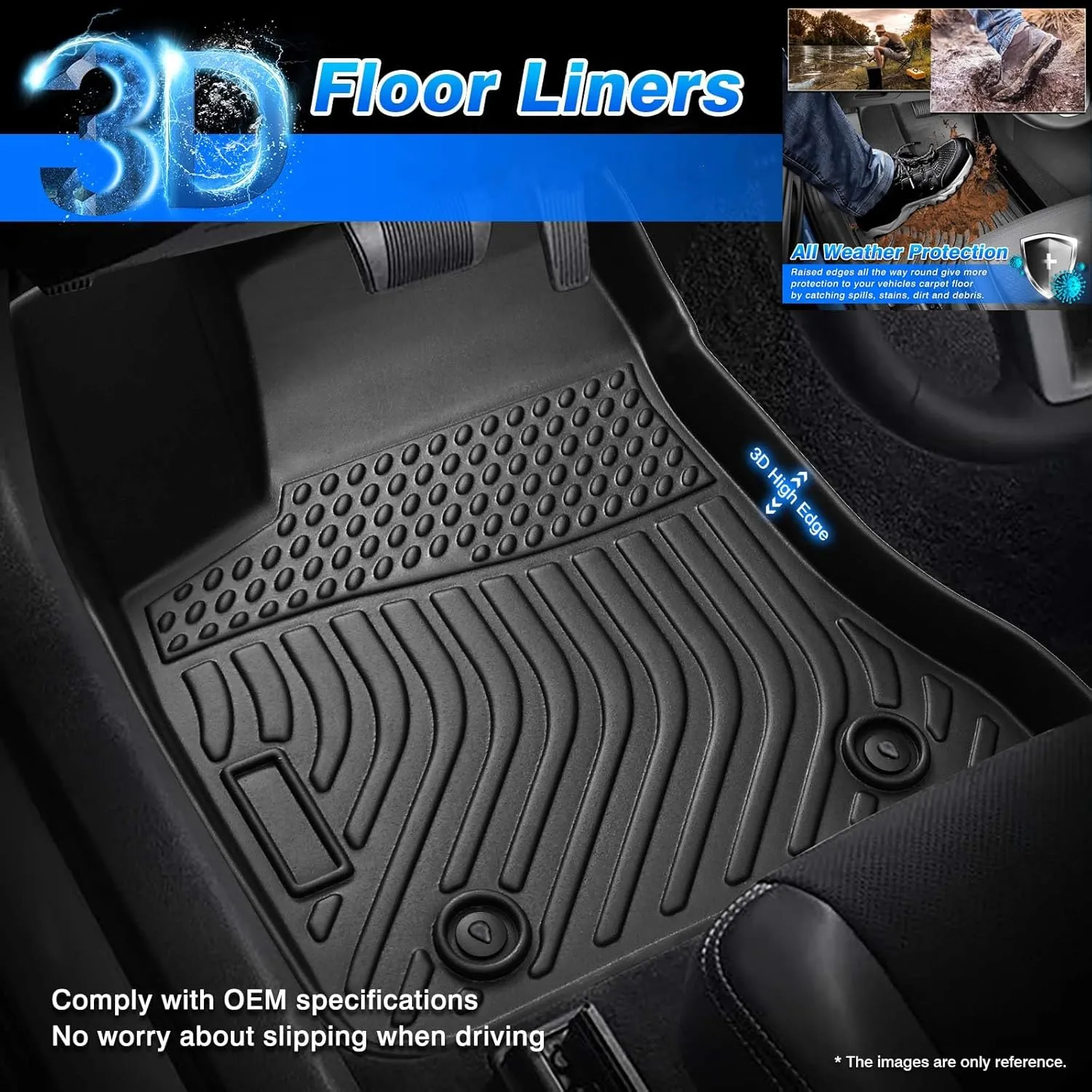 Cartist Floor Mats & Cargo Liner Custom Fit for Chevy Chevrolet Blazer 2019-2024 2025 (Not for EV) Accessories All Weather Cargo Liners Carpet Protection TPE Odorless