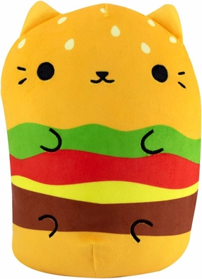 Cats vs. Pickles Cheeseburger Cat Plushie 8.6-inch Bean-Filled Soft Toy for Kids Adults Collectors