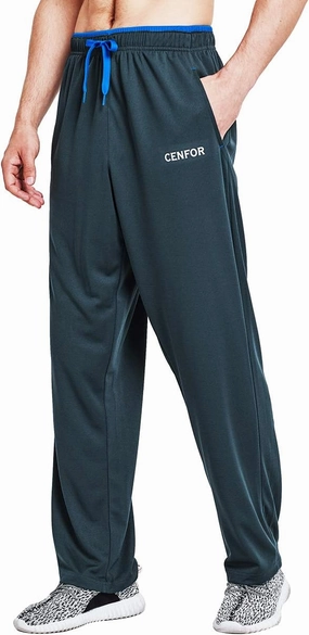 CENFOR Men's Sweatpants with Pockets Open Bottom Workout Pants, for Athletic, Jogging, Training, Casual