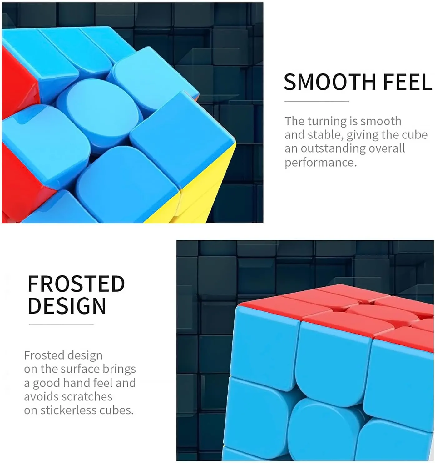 CFMOUR 10 Pack 3x3 Speed Cube Set - Moyu Meilong 3C, Stickerless Magic Cubes Bundle 3x3x3- Fast Turning Birthday Party Easter Valentines Day Gifts Puzzle Game Brain Toy for Kids and Adult ﻿