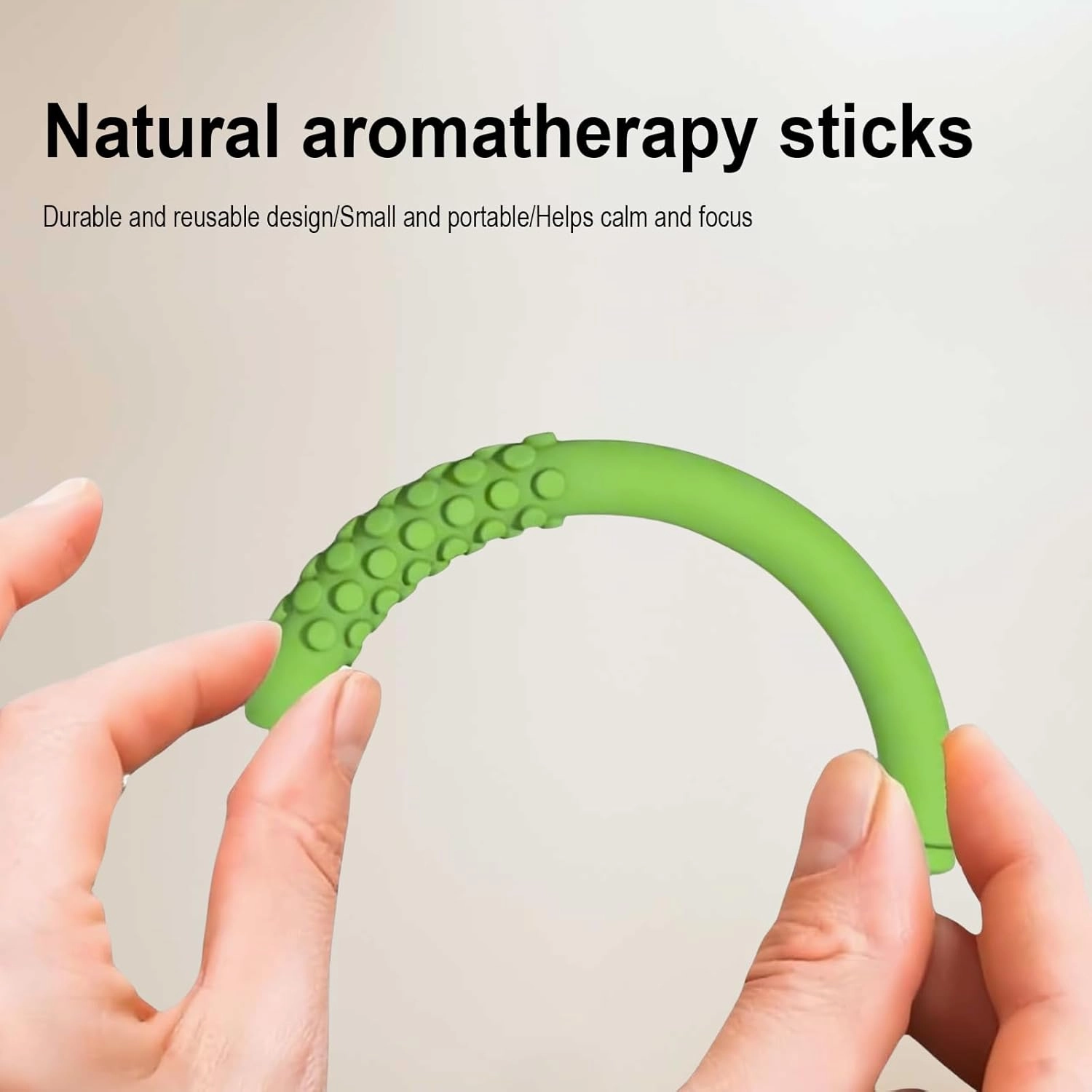 Chewable Breather Quit, Chewable Essential Oil Breath Stick with Essential Oil for Aromatherapy, Can Taken Anywhere Focus Clear Respiratory (Green*6)