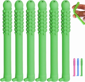 Chewable Breather Quit, Chewable Essential Oil Breath Stick with Essential Oil for Aromatherapy, Can Taken Anywhere Focus Clear Respiratory (Green*6)