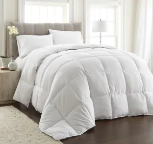 Chezmoi Collection White Oversized King Comforter Duvet Insert - All Season, Heavyweight Quilted for Winter Warm Fluffy Bed With Corner Tabs