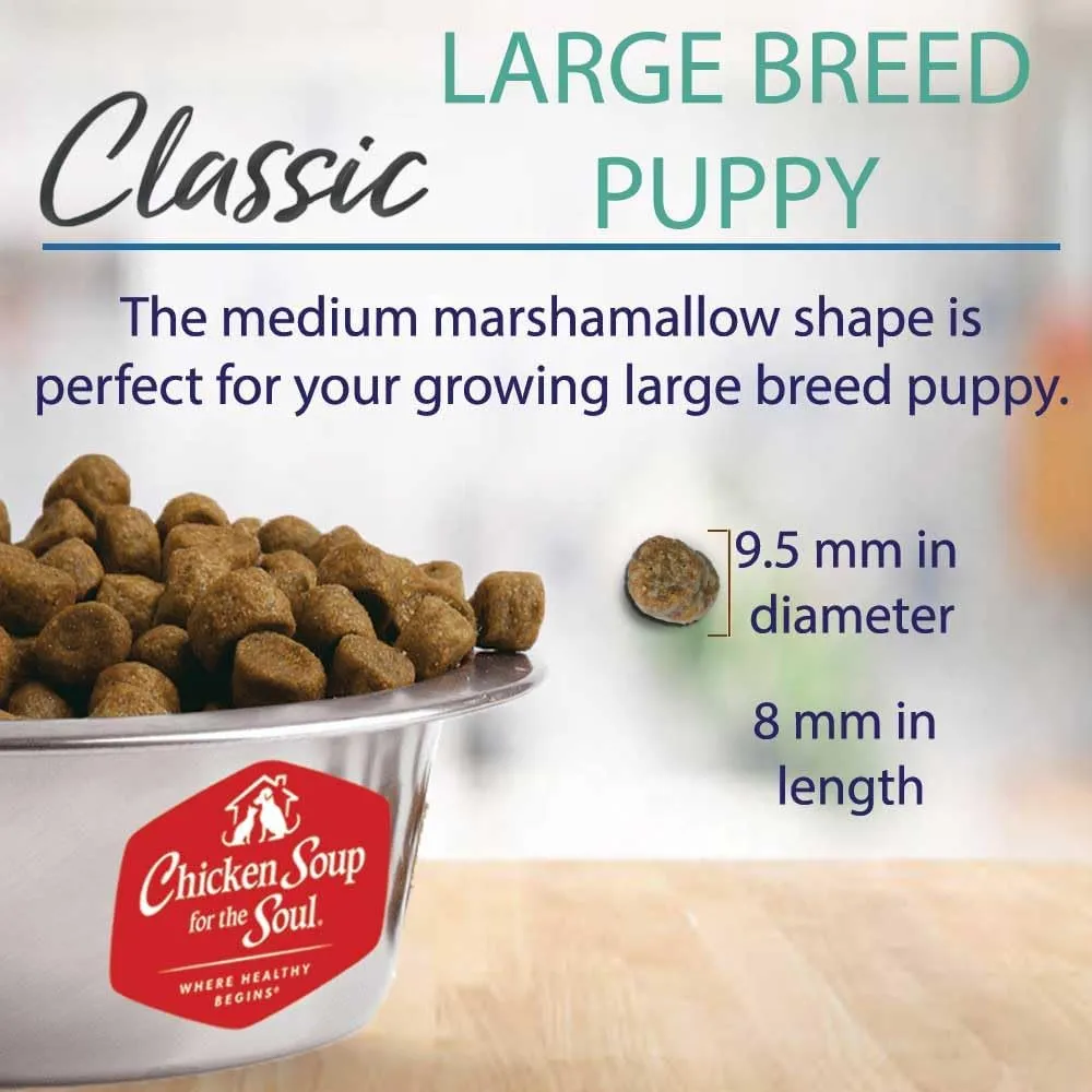 Chicken Soup For The Soul Classic Dry Large Breed Puppy Food, Chicken, Turkey & Brown Rice Recipe, 13.5 Pound Bag | Soy Free, Corn Free, Wheat Free, Dry Dog Food Made with Real Ingredients