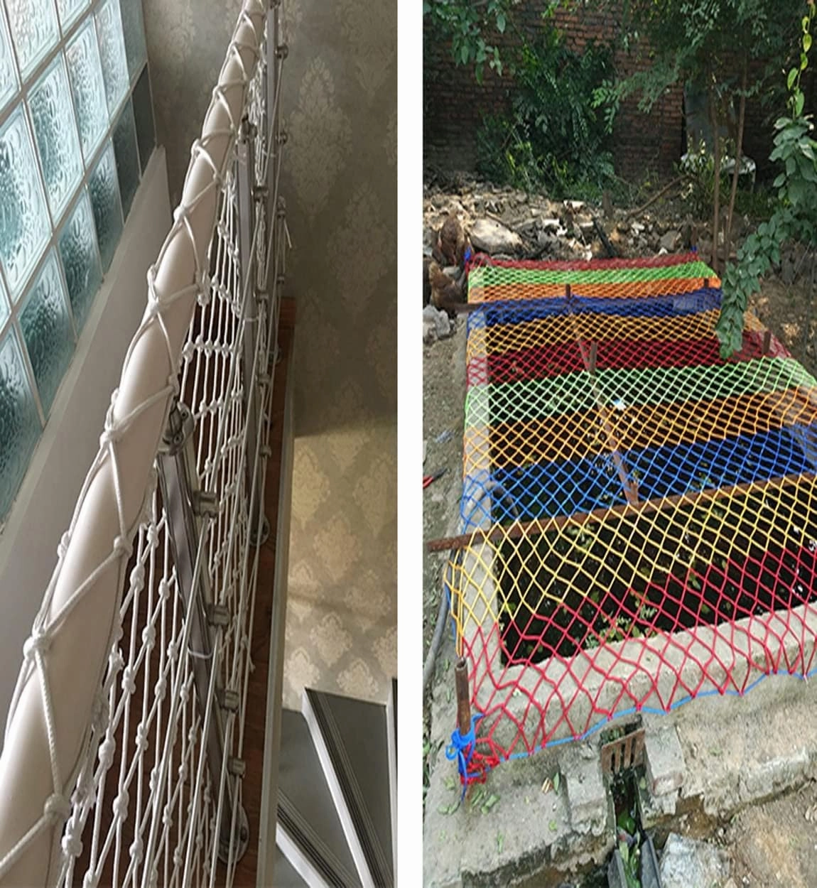 Children's Crawling Braided Rope Children's Balcony net Protection net Outdoor Nylon Rope Stair Protection Net Ceiling Netting Decoration Heavy Duty Climbing net Anti-Fall net