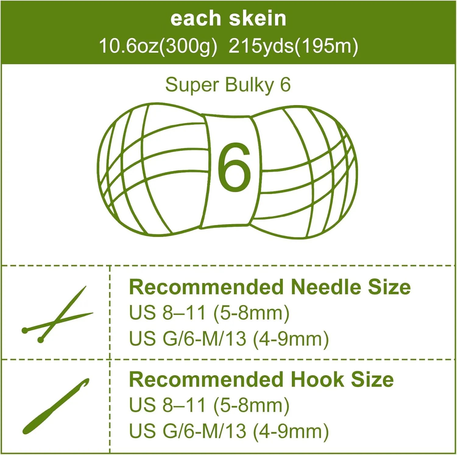 Chunky Chenille Yarn for Knitting/Crochet Baby Blanket Fancy Yarn for Amigurumi #6 Super Bulky Extra Thick Soft Fluffy Big Yarn Hat Scarf Christmas Decor Beginner Friendly,Green,0.66LB