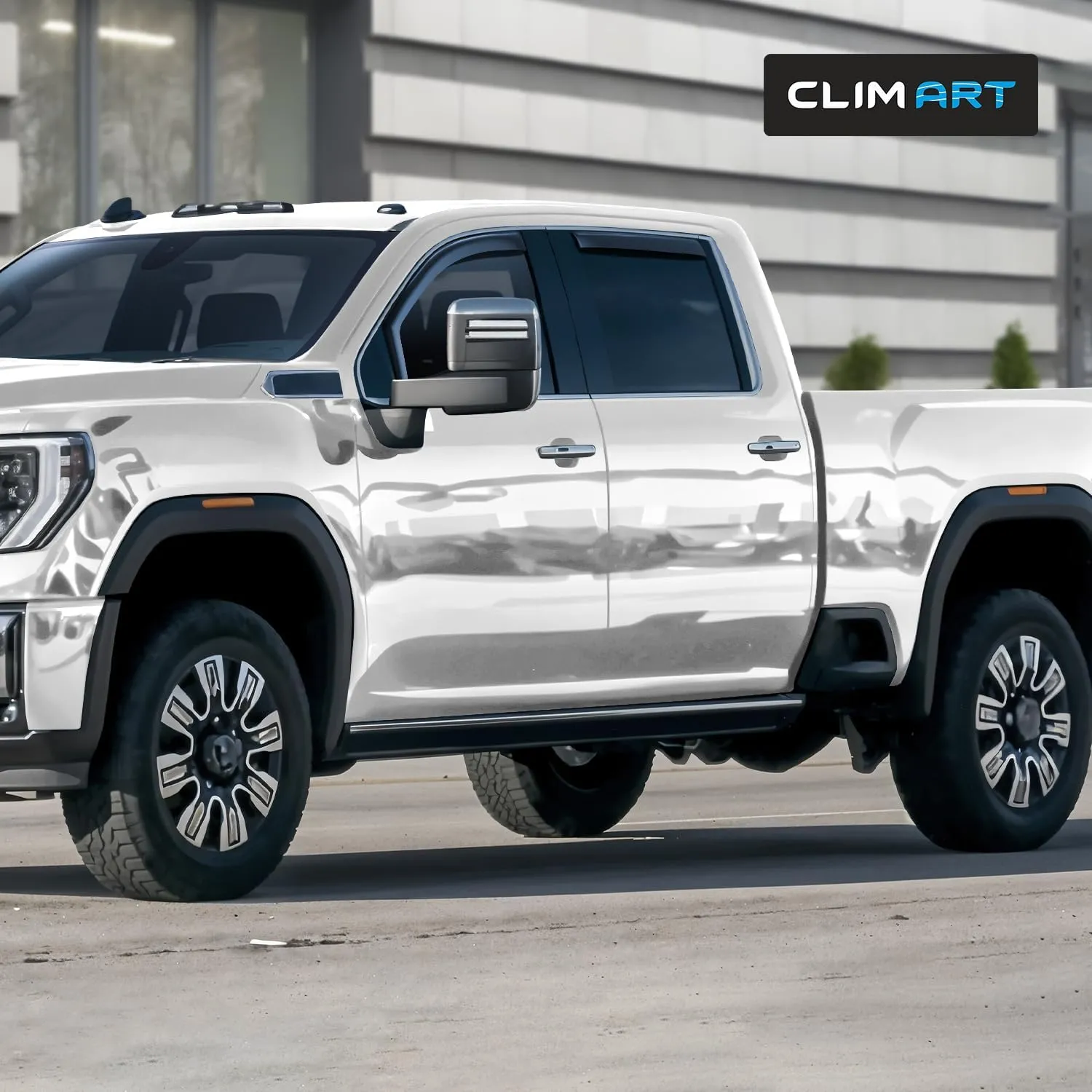 CLIM ART in-Channel Incredibly Durable Rain Guards for GMC Sierra 2500HD/3500HD 2020-2025 Crew Cab, Original Window Deflectors, Vent Window Visors, Vent Deflector, 4 pcs. - 620265
