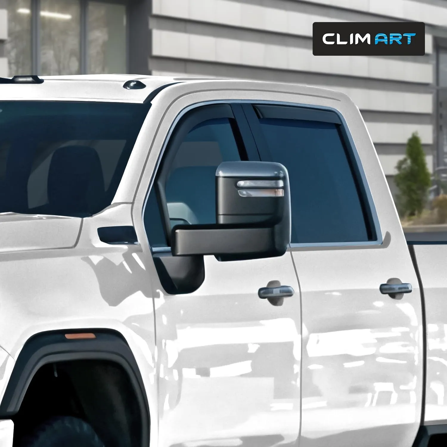 CLIM ART in-Channel Incredibly Durable Rain Guards for GMC Sierra 2500HD/3500HD 2020-2025 Crew Cab, Original Window Deflectors, Vent Window Visors, Vent Deflector, 4 pcs. - 620265
