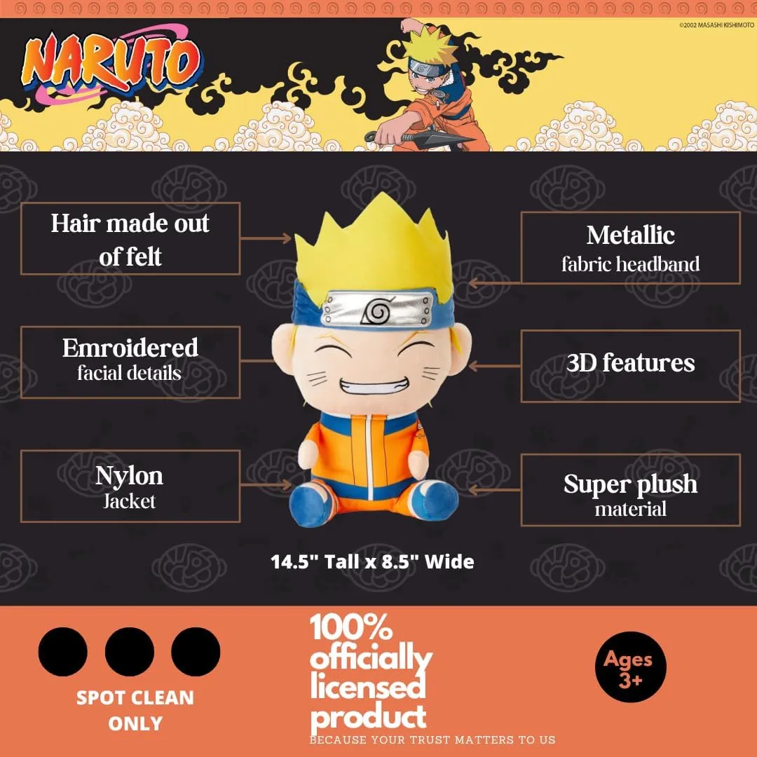 Collectibles Naruto Anime Ninja Kids Bedding Super Soft Plush Cuddle Pillow Buddy, One Size, (Officially Licensed Product)