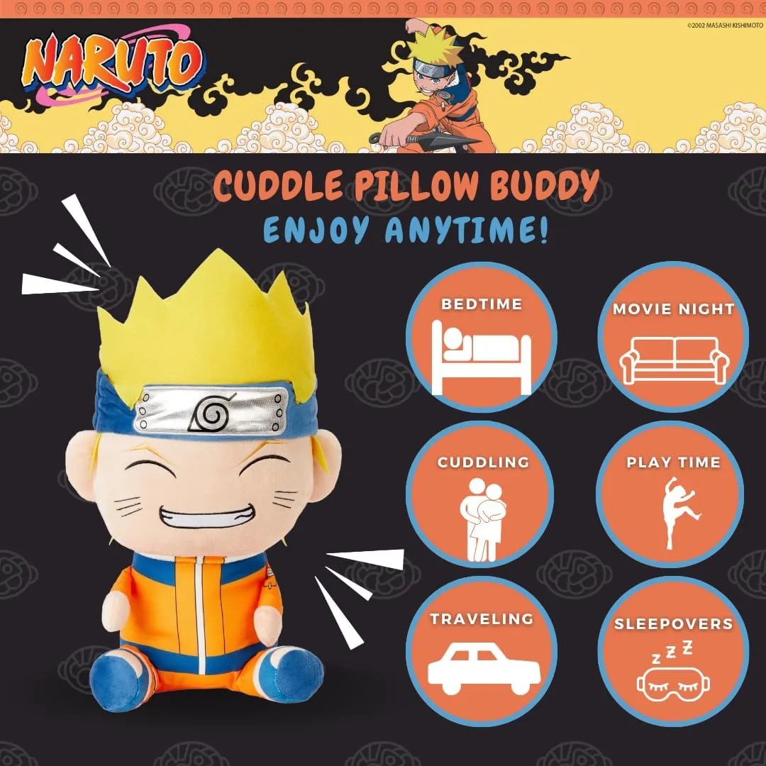 Collectibles Naruto Anime Ninja Kids Bedding Super Soft Plush Cuddle Pillow Buddy, One Size, (Officially Licensed Product)